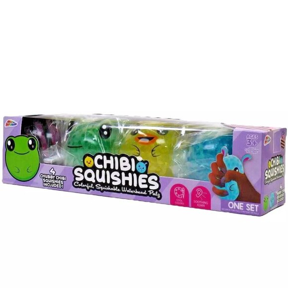 Chibi Squishies Stress & Sensory Balls - Colorful Waterbead 4 Pack - Picture 4 of 5